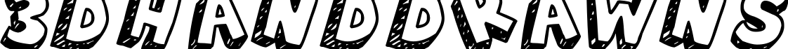 3D Hand Drawns字体预览图