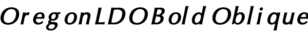 Oregon LDO Bold Oblique预览字体图片