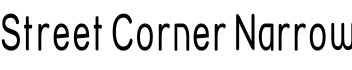 Street Corner Narrow字体预览图