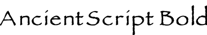 AncientScript Bold字体预览