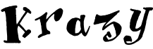 Krazy字体预览图