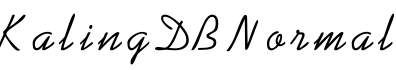 KalingDB Normal字体预览图