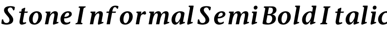 Stone Informal Semi Bold Italic字体预览