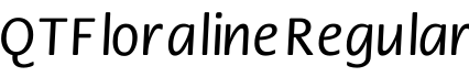 QTFloraline Regular字体预览