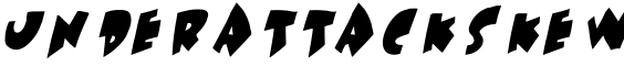 Under attack skew字体预览图
