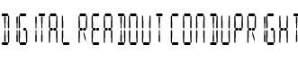 Digital Readout CondUpright字体预览图