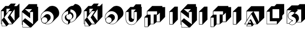 Knockout Initials字体预览