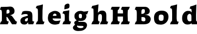 RaleighH Bold字体预览图