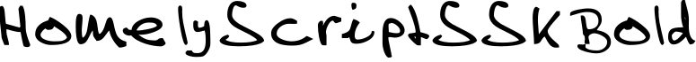 HomelyScriptSSK Bold字体预览图