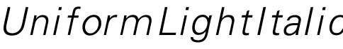Uniform Light Italic字体预览