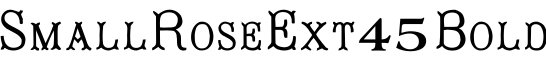 SmallRoseExt45 Bold字体预览图