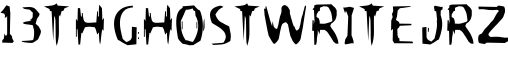 13th Ghostwrite JRZ字体预览图