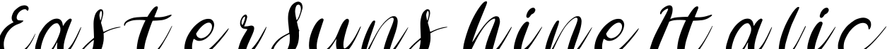Easter Sunshine Italic字体预览
