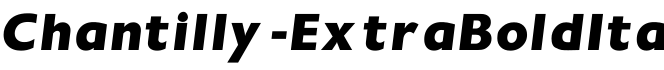 Chantilly-ExtraBoldIta字体预览