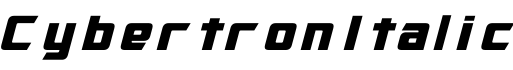 Cybertron Italic字体预览