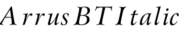 Arrus BT Italic预览字体图片