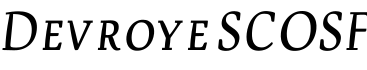 Devroye SCOSF字体预览图