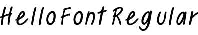 Hello Font Regular字体预览图