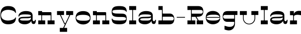 CanyonSlab-Regular字体预览