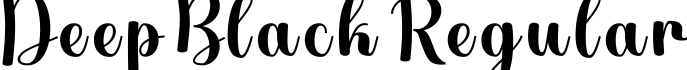 Deep Black Regular字体预览图