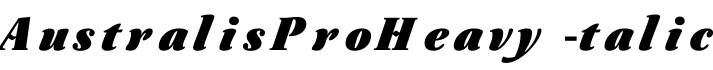 AustralisProHeavy-talic预览字体图片