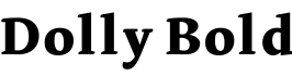 Dolly Bold字体预览