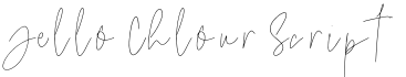 Jello Chlour Script字体预览