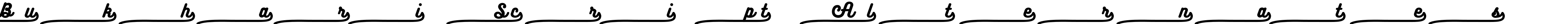 BukhariScript Alternates字体预览图