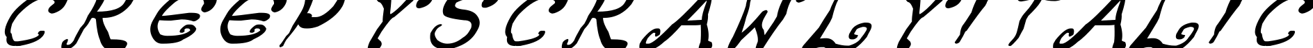 Creepy Scrawly Italic字体预览