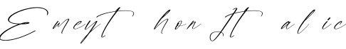 Emeython Italic字体预览图
