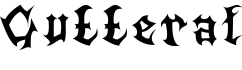 Gutteral字体预览图