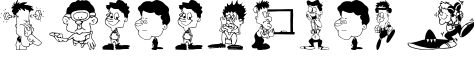 CharactersA字体预览图