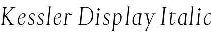 Kessler Display Italic预览字体图片