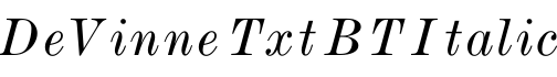 DeVinne Txt BT Italic字体预览
