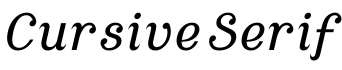 Cursive Serif字体预览