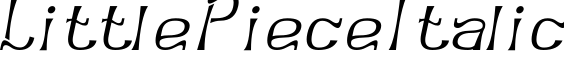 Little Piece Italic字体预览
