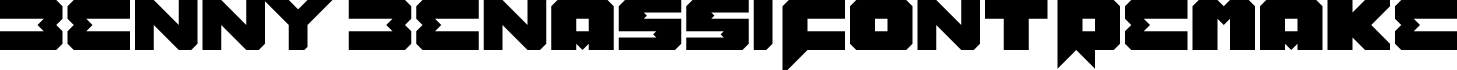 Benny Benassi Font Remake字体预览图