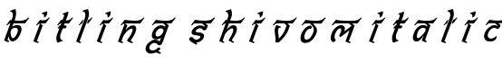 Bitling shivom Italic字体预览