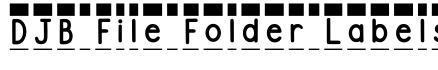 DJB File Folder Labels字体预览图