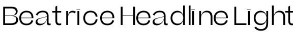 Beatrice Headline Light字体预览图