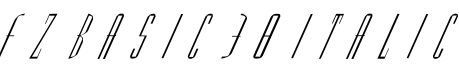 FZ BASIC 38 ITALIC字体预览