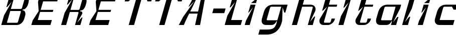 BERETTA-LightItalic预览字体图片