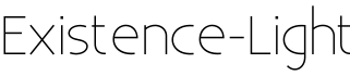 Existence-Light字体预览