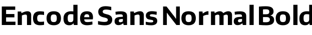 Encode Sans Normal Bold字体预览