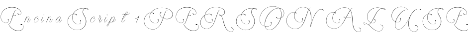 Encina Script 1 PERSONAL USE字体预览图