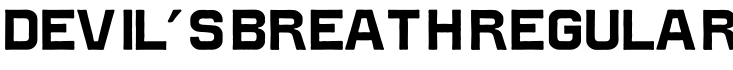 Devil's Breath Regular字体预览图