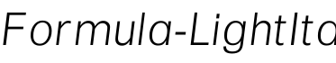 Formula-LightIta字体预览图