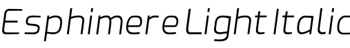 Esphimere Light Italic字体预览