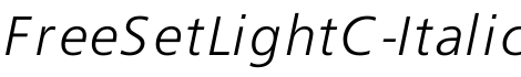 FreeSetLightC-Italic字体预览