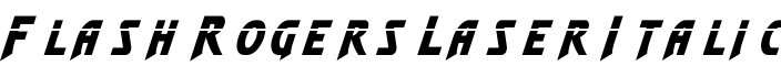Flash Rogers Laser Italic字体预览图